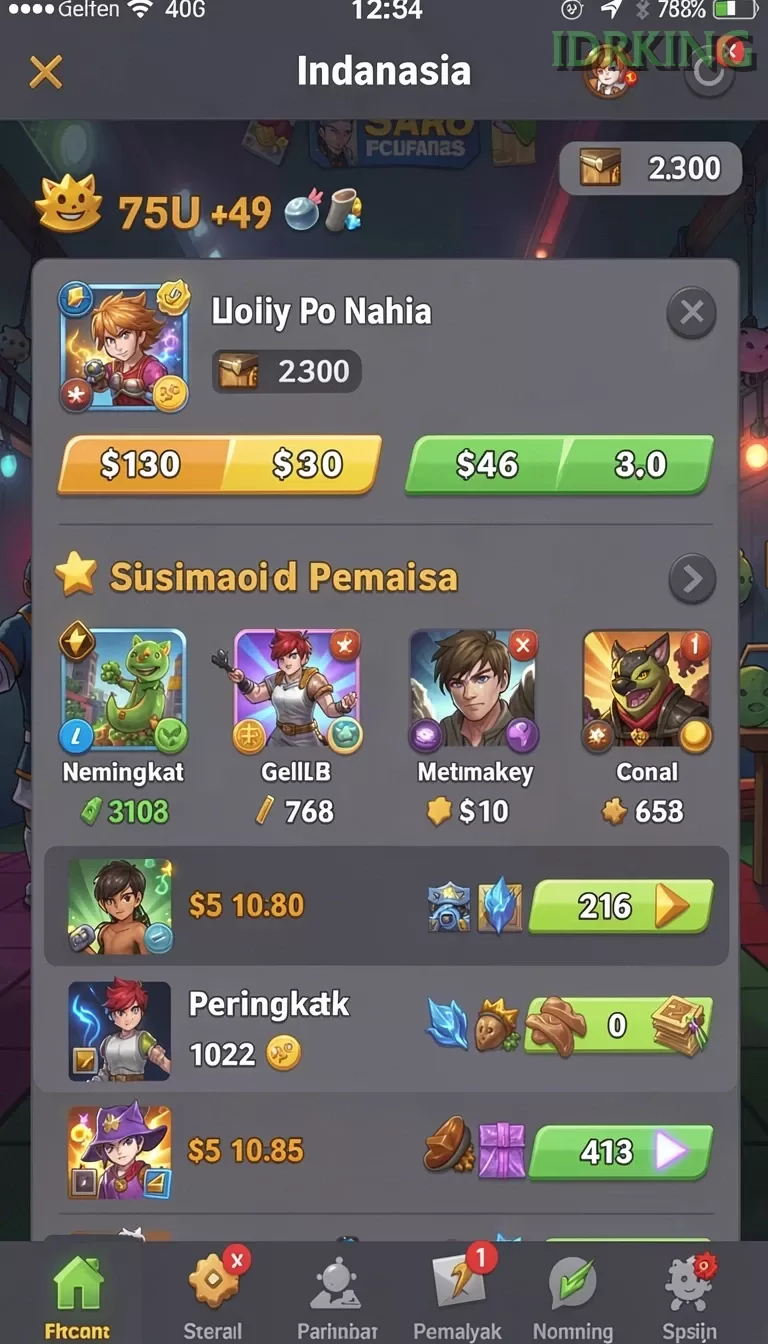 Cuplikan layar 555ZK — aktivitas